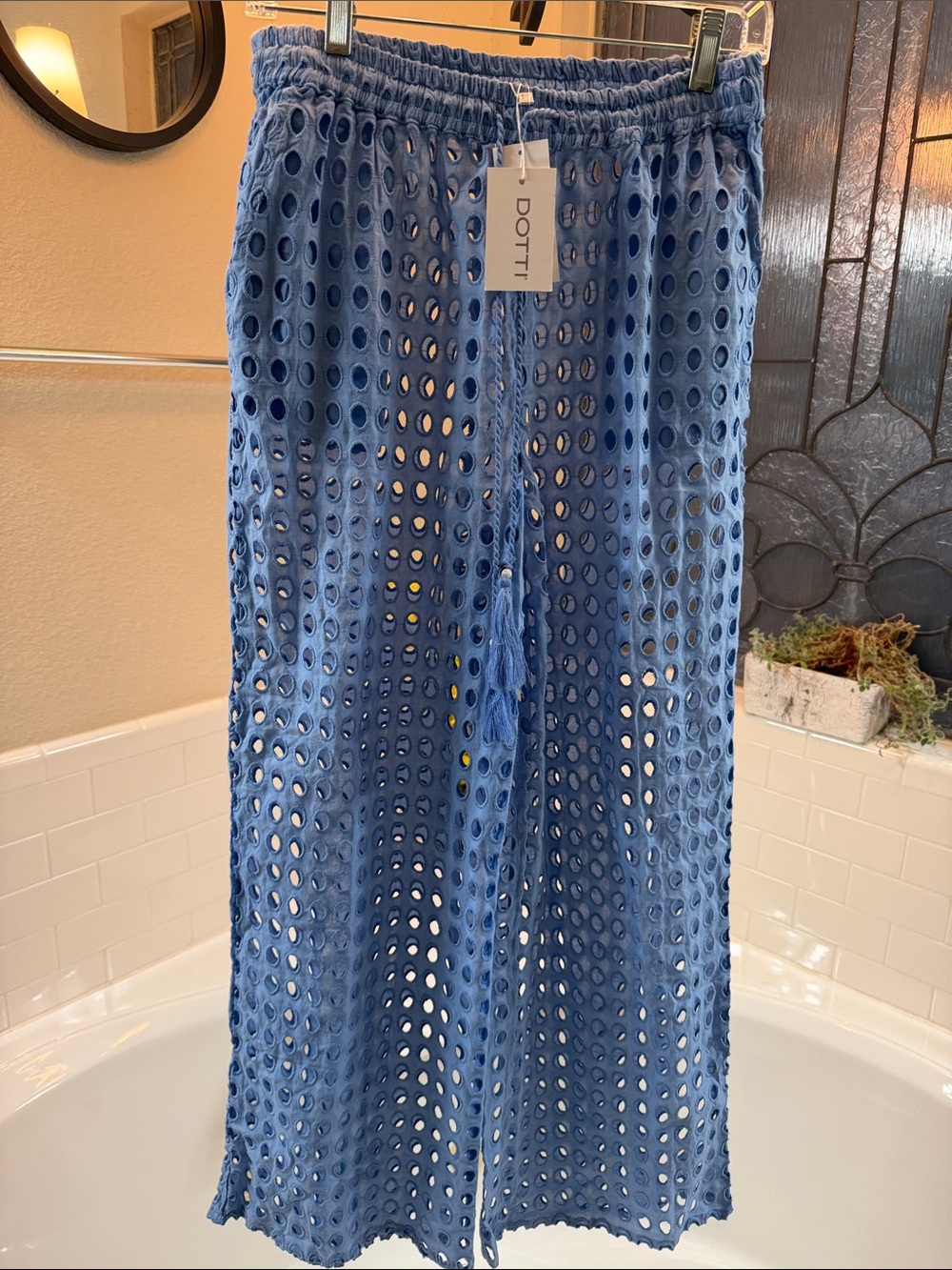 Dotti Swim cover up Pants . NEW with tags . Cornflower blue . Small